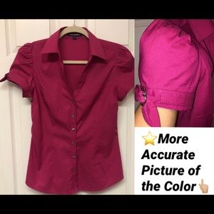 *NWOT* Express Women’s Dress Pink Button Down Top